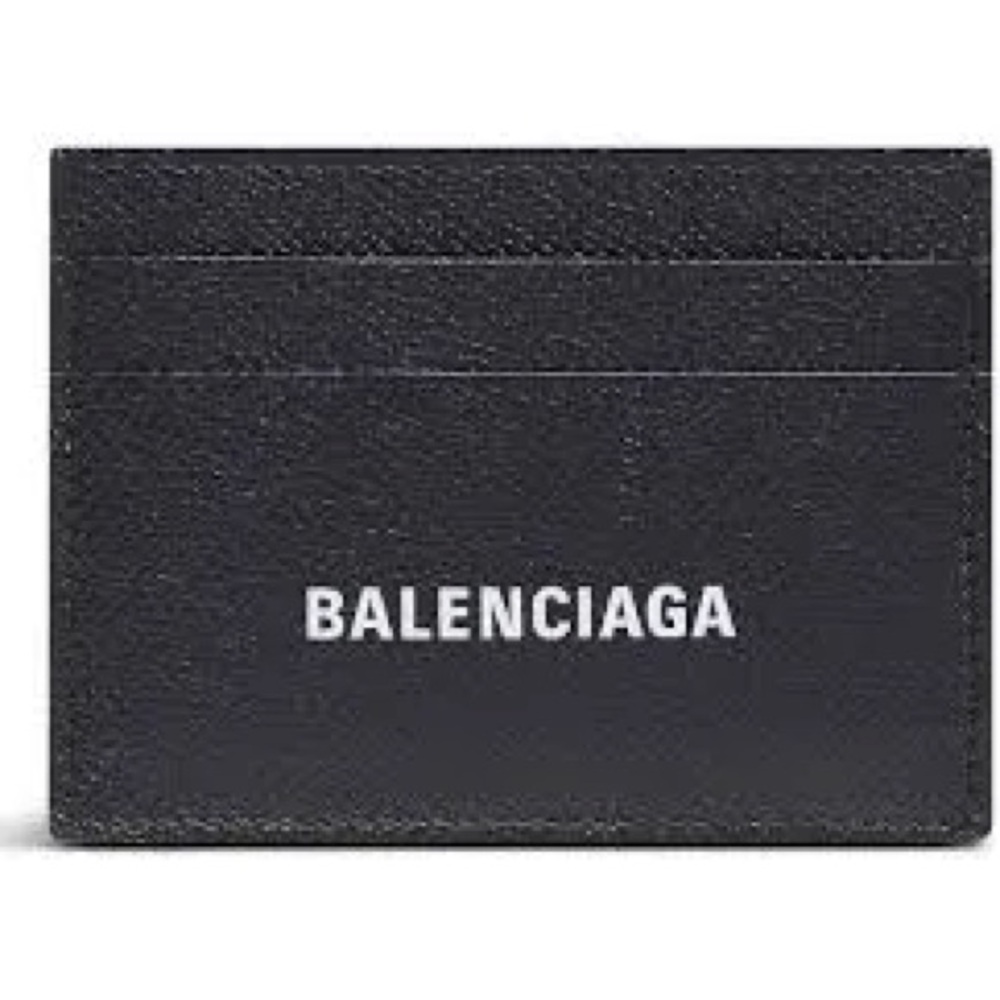 Balenciaga Black Leather Card Holder